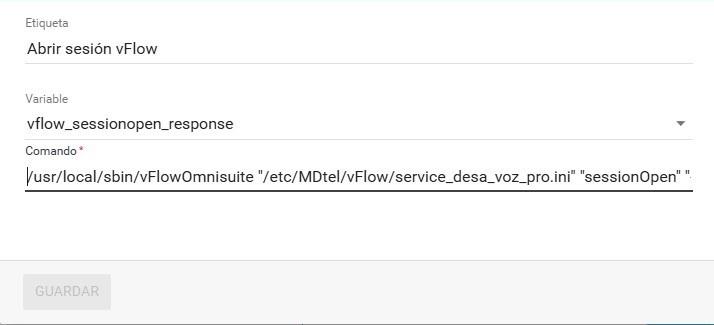 Abrir sesión en vFlow